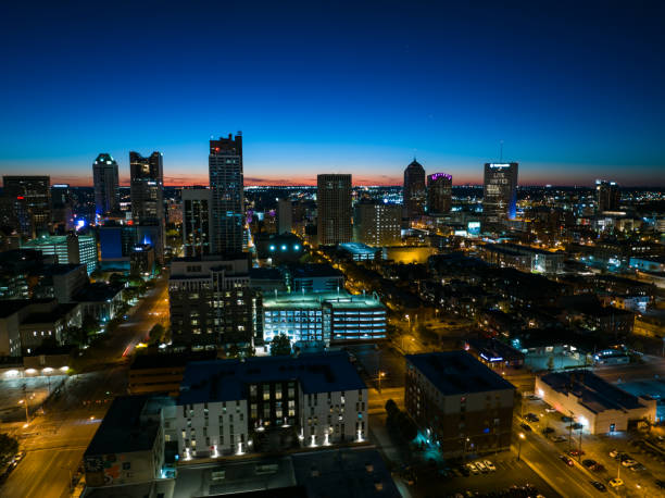istock High Angle Shot of Downtown Columbus at Twilight 1810151487