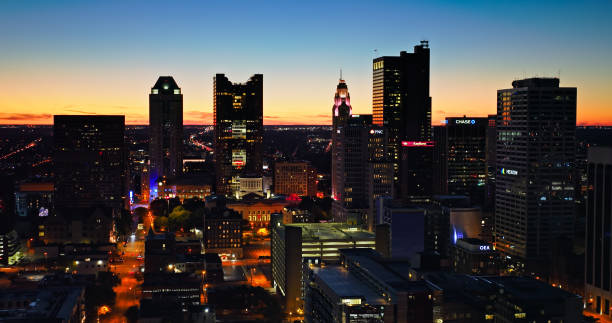 istock High Angle View of Downtown Columbus Buildings at Twilight 1810152042