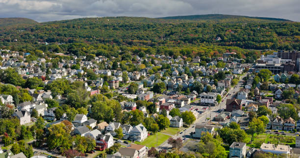 istock Residential Streets in Scranton, PA - Aerial 1810169937