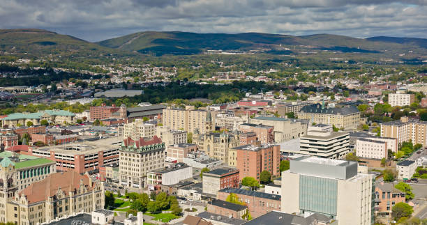 istock Sunlight and Shadow in Scranton, Pennsylvania - Drone Shot 1810169944