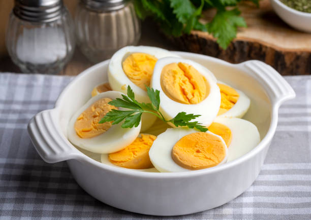 istock Boiled sliced egg, food photo 1810209440