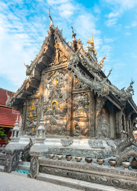 istock Wat Sri Suphan,metallic silver Buddhist temple,Chaingmai old town,Thailand. 1810254535