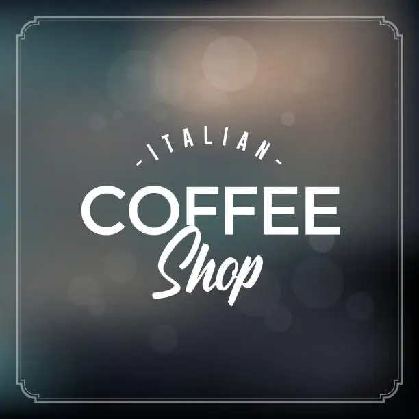 Vector illustration of Italian Coffee Shop vintage logo