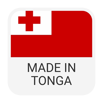 Tonga Sticker Made In Tonga Badge Vector Sticker With Stars And National Flag Sign ...