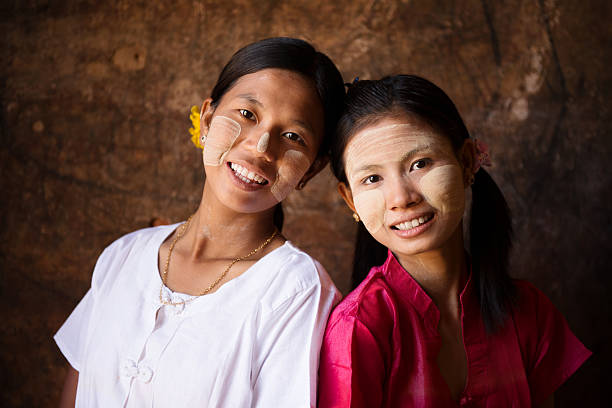 istock Myanmar girls smiling 181042630