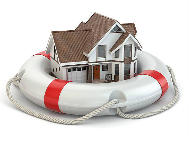 istock House in life belt. Conceptual image. 181042680