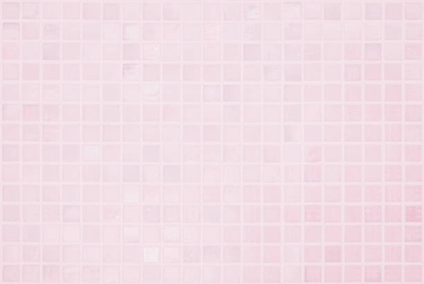istock Pink tile wall chequered background bathroom floor texture. Ceramic wall and floor tiles mosaic background in bathroom. Design geometric mosaic texture for the decoration Simple seamless pattern. 1810432126