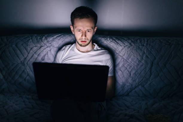 istock Casual man having problems with laptop and yelling in fury 1810437027
