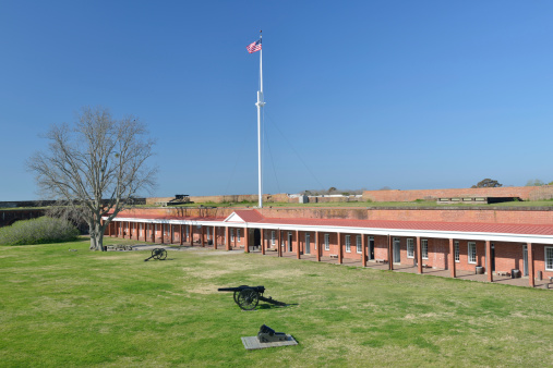 Fort Pulaski on Cockspur Island, Savannah, Georgia, USA