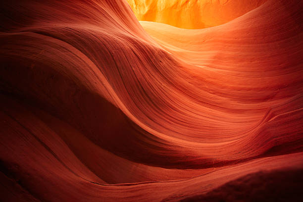 Waves of rock Wave shaped rock walls at the Lower Antelope Canyon outside Page, Arizona. lower antelope stock pictures, royalty-free photos & images