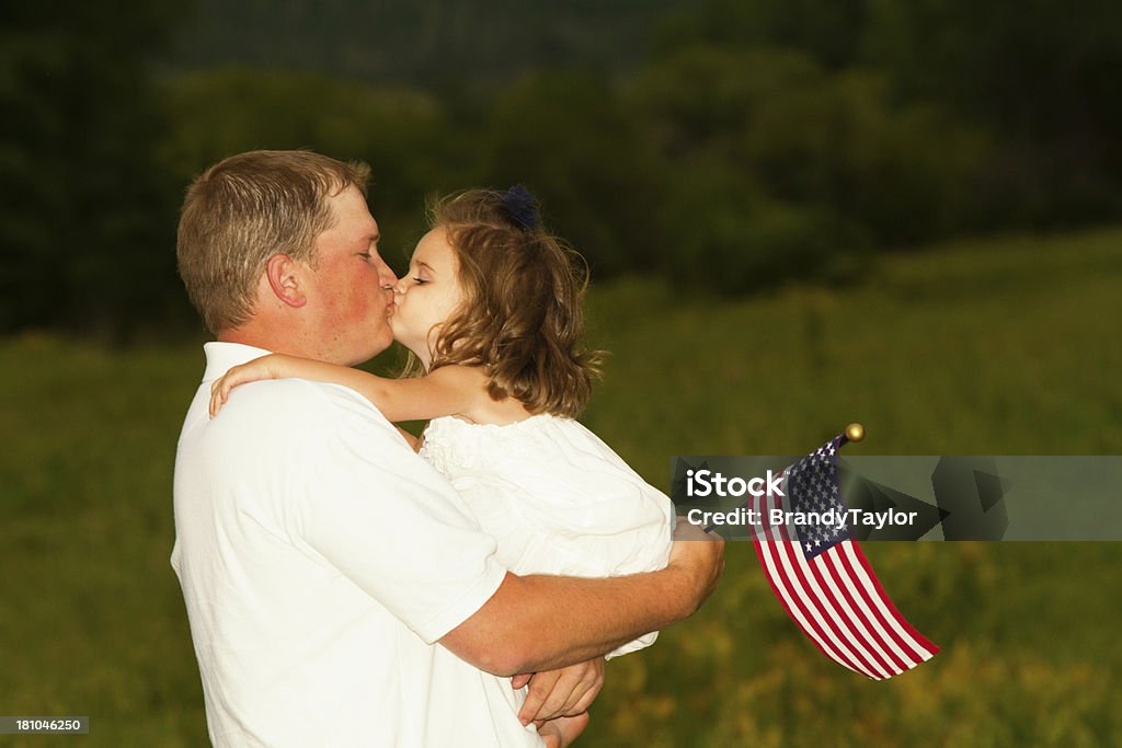 All American padre con su hija - Foto de stock de 2-3 años libre de derechos
