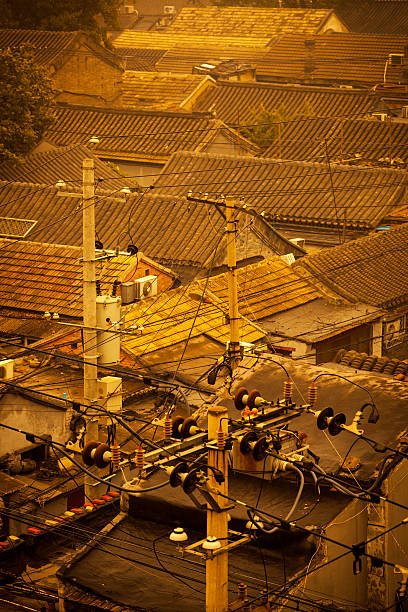 Traditional houses by Forbidden city, Beijing, China.