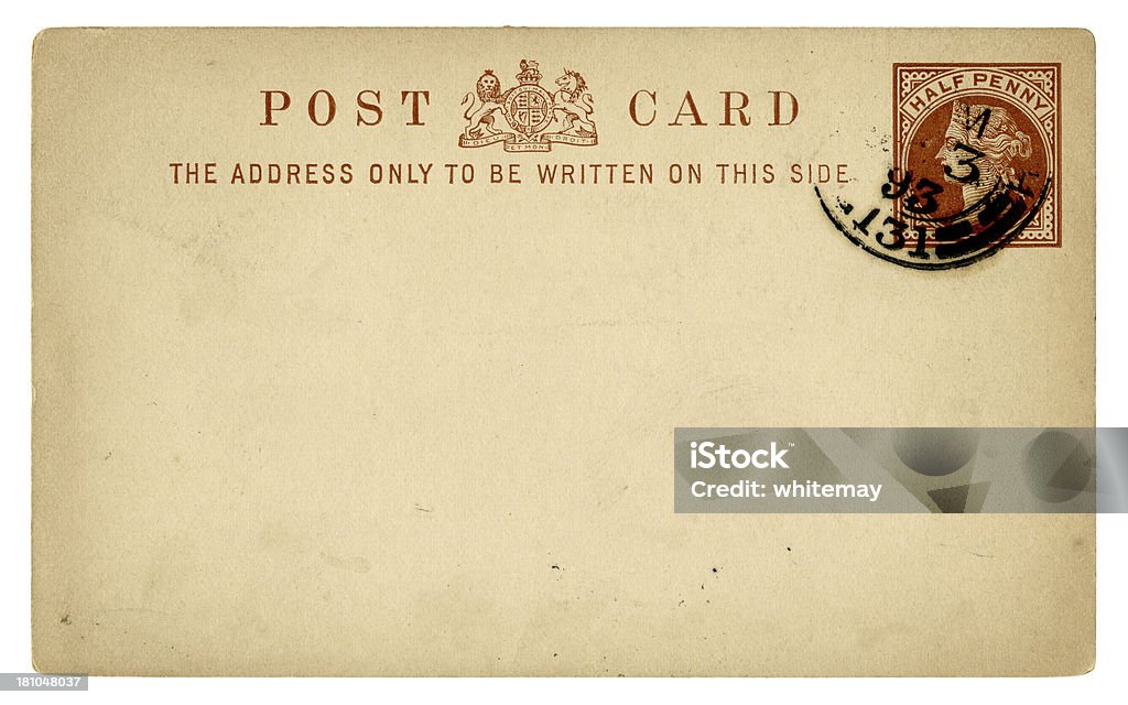 Ancienne carte postale, 1893 Britannique - Illustration de Carte postale libre de droits
