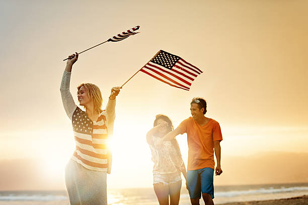istock Fourth of July at the beach 181048085