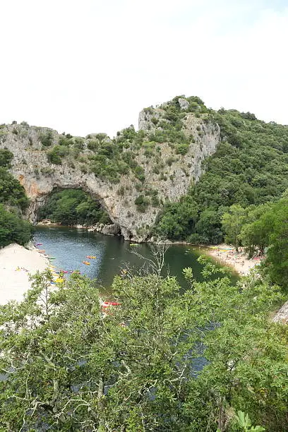 Beautiful place in Ardeche, France. Vallon Pont d'Arc