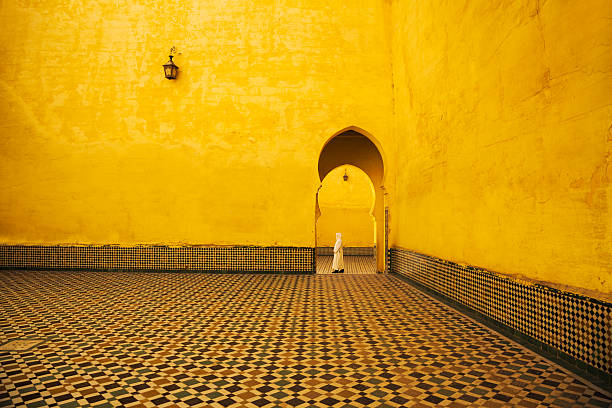 Morocco in mosque stock photo