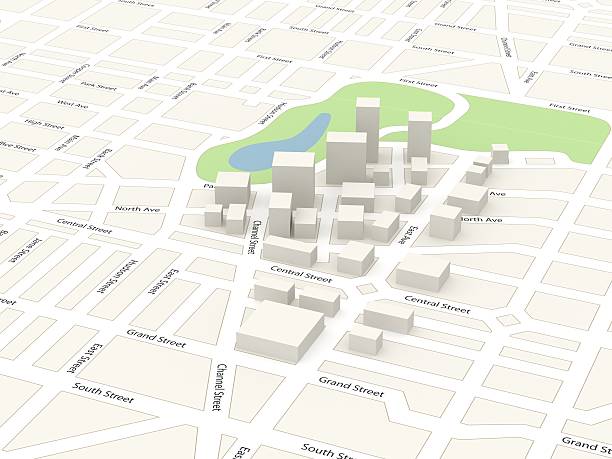 3 d のロードマップ - city map 写真 ストックフォトと画像