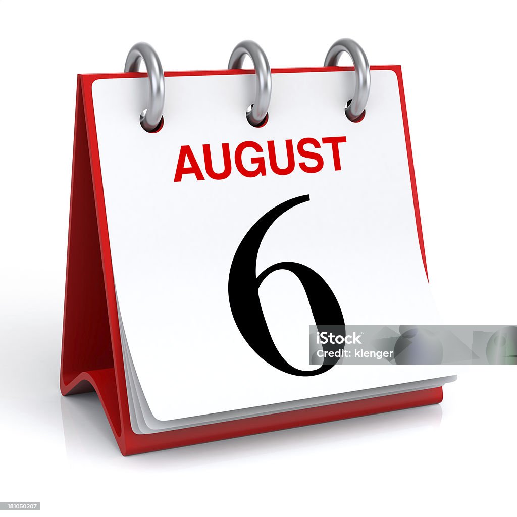 Agosto de calendário - Royalty-free Agosto Foto de stock