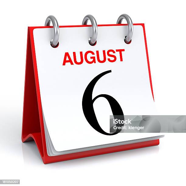 Agosto De Calendário - Fotografias de stock e mais imagens de Agosto - Agosto, Calendário, Calendário de mesa