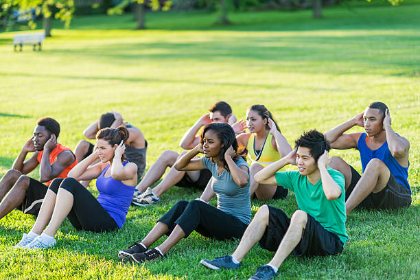 istock Outdoor Fitness Group 181050440