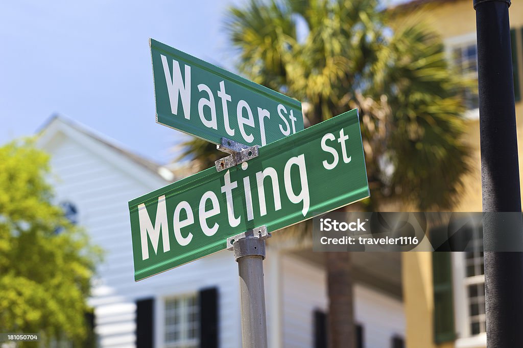Charleston, Carolina del Sur, Street señales - Foto de stock de Agua libre de derechos