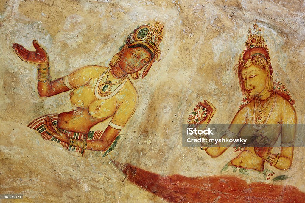 Sigiriya mulher - Foto de stock de Arte pré-histórica royalty-free
