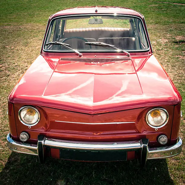 Front view of Vintage Renault 8