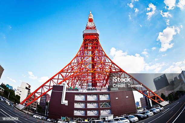 Tokyo Tower Stock Photo - Download Image Now - Low Angle View, Tokyo Tower - Minato, Built Structure