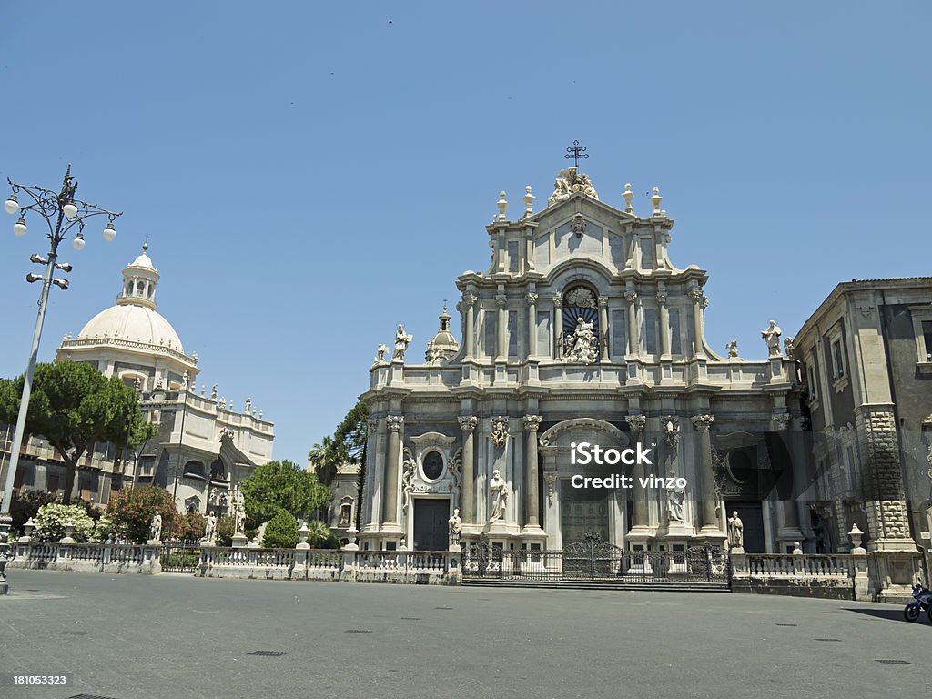 Piazza della cattedrale di Catania - Foto stock royalty-free di Barocco