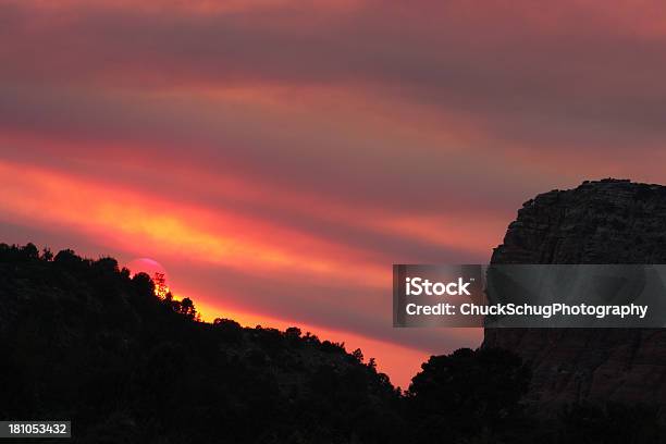 Закат Небо Wildfire Smoke — стоковые фотографии и другие картинки High Country - High Country, Аризона - Юго-запад США, Атмосфера - Понятия