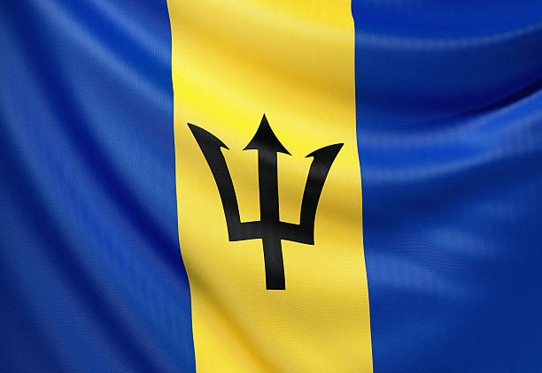 Flag of Barbados. 3d render.http://www.bjoernmeyer.de/bilder/flag_lightbox1.jpg