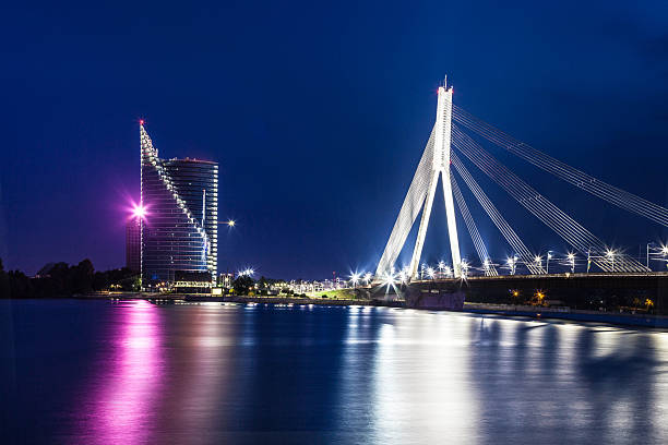 istock Riga riverbank and modern buildings 181053976