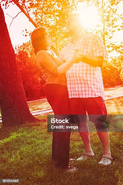 Senior Pareja Bailando En El Parque Foto de stock y más banco de imágenes de 60-69 años - 60-69 años, Actividad, Adulto