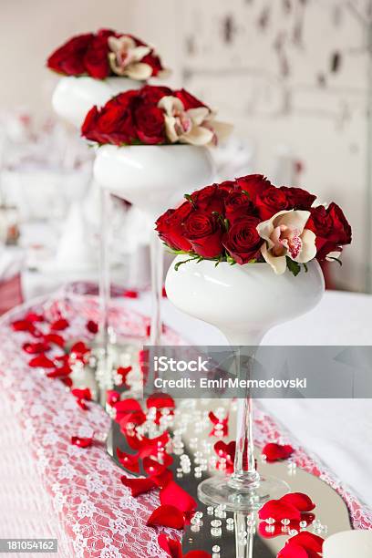 Wedding Table Decoration Stock Photo - Download Image Now - Arrangement, Arranging, Banquet