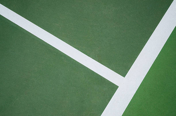istock Lines on a tennis court 181054338