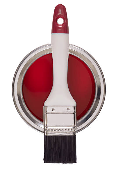 istock Paintbrush on a tin of red paint 181054694