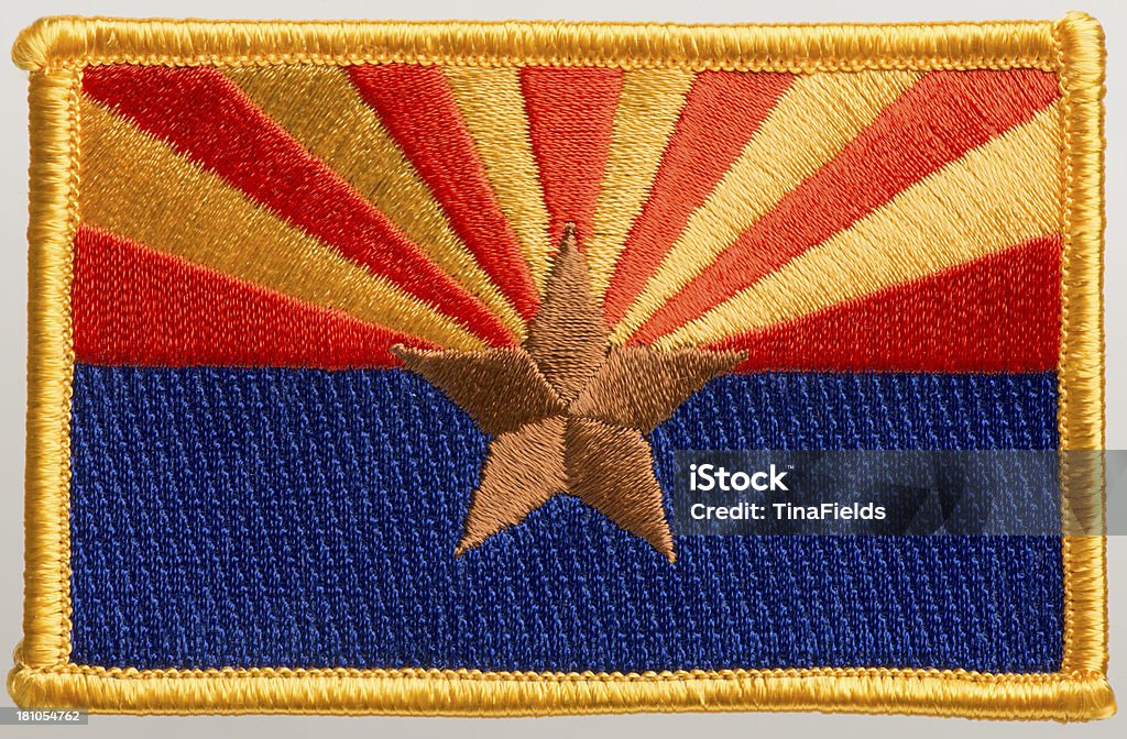 Flag Patch. Flag patch of the state of Arizona, USA. Embroidery Stock Photo