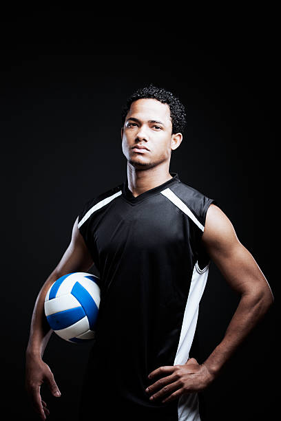 istock Volleyball player portrait looking at camera. 181055023
