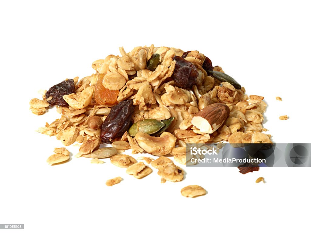 Granola on white background Ganola isolated on white White Background Stock Photo