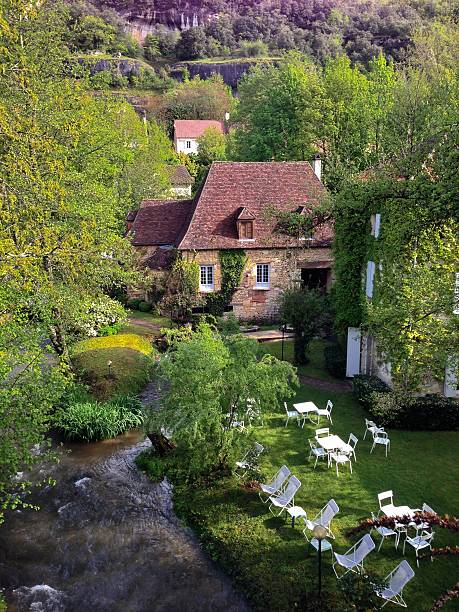 Francese Cottage in Sarlat, Francia - foto stock