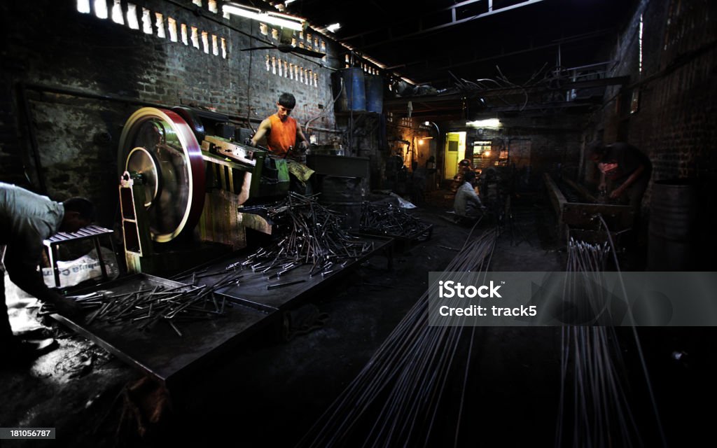 Indischer Mitarbeiter: steel works - Lizenzfrei Indien Stock-Foto