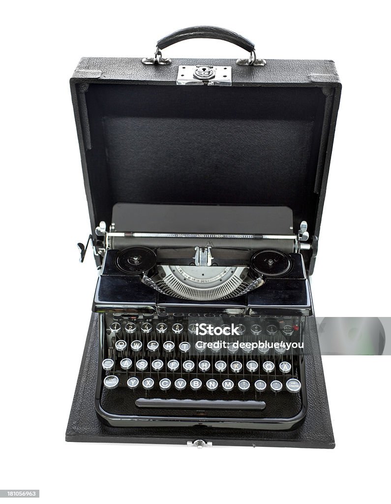 Velha máquina de escrever Manual em Abrir Estojo - Royalty-free 1940-1949 Foto de stock