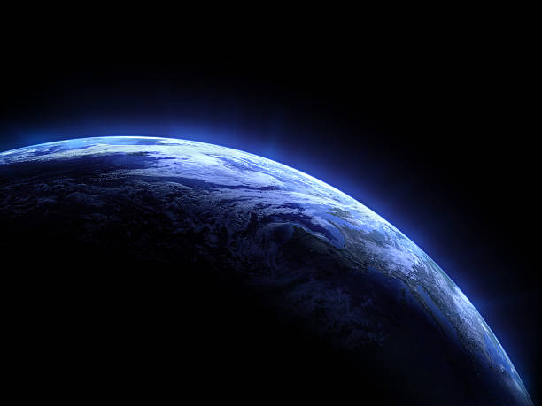 istock The planet earth on a black background 181057177