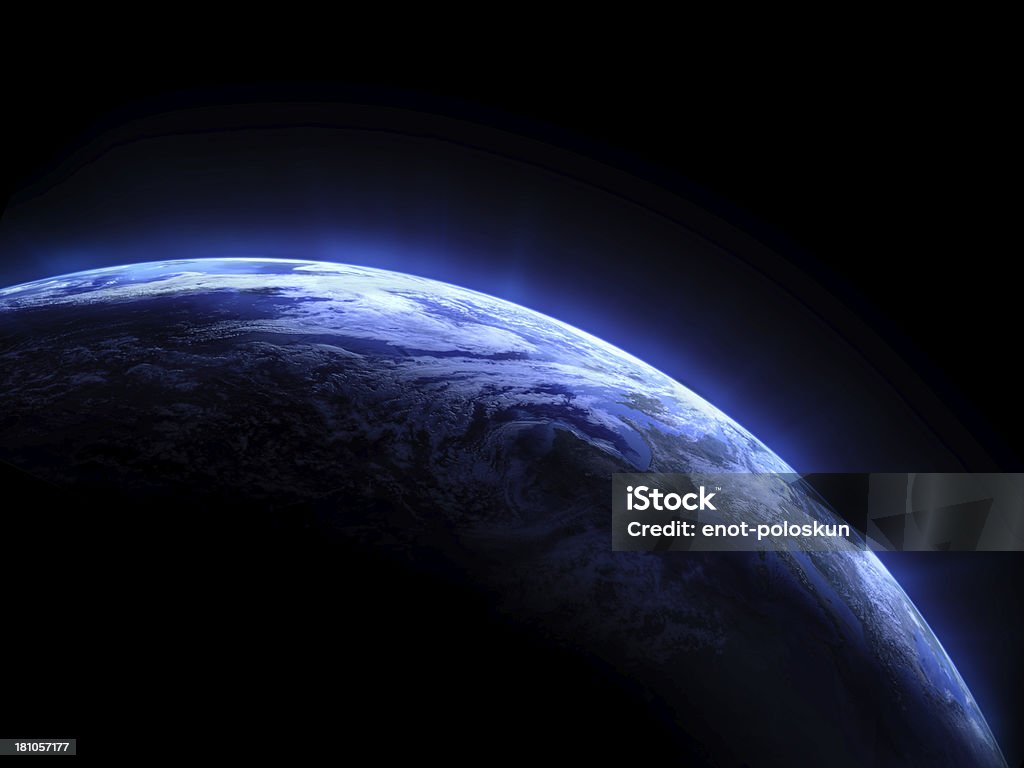 The planet earth on a black background 3d earth on black background Satellite View Stock Photo