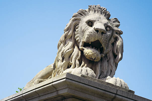 istock Lion of Chain Bridge, Budapest, Hungary 181058109