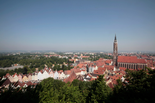 Panorama view on Landshut, Germany