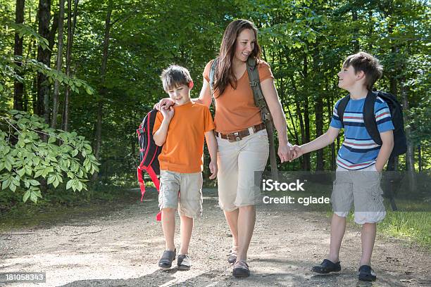 Family Outdoors Stock Photo - Download Image Now - 30-39 Years, 6-7 Years, 8-9 Years