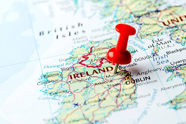 mappa irlanda - republic of ireland immagine foto e immagini stock