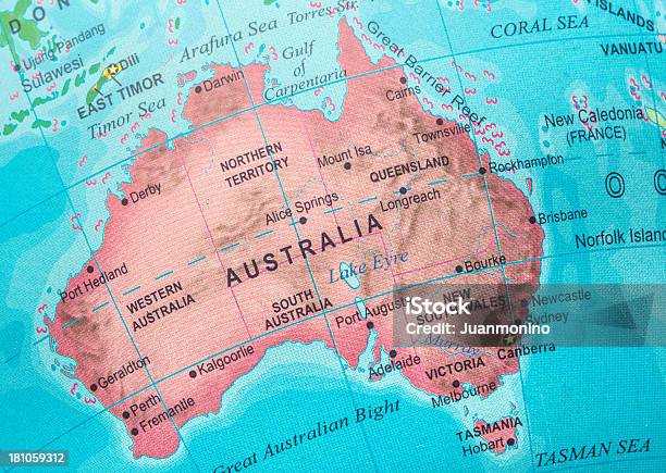 호주 지도 지도에 대한 스톡 사진 및 기타 이미지 - 지도, 호주, 동 티모르