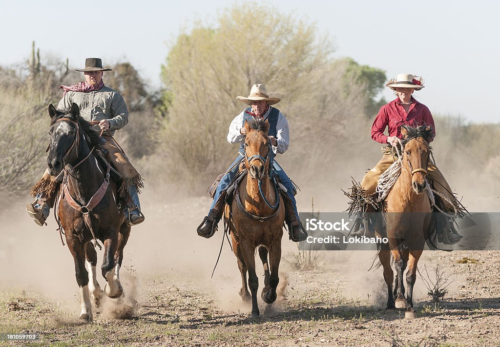 Ranch família Equitação - Foto de stock de Adulto royalty-free